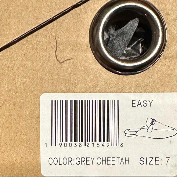 Vintage Havana  Easy Cheetah Slipper Slides Grey Women's Shoes 7 - Picture 6 of 6